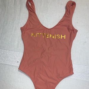 Kittenish one piece swimsuit